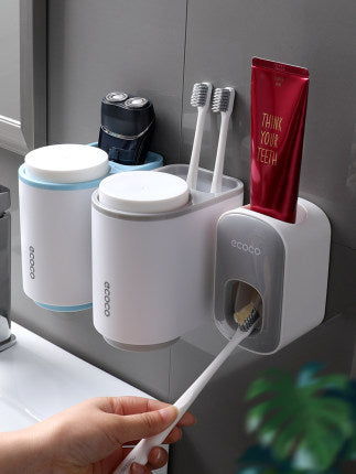 Porta dentifricio automatico da parete, set di accessori per il bagno, dispenser