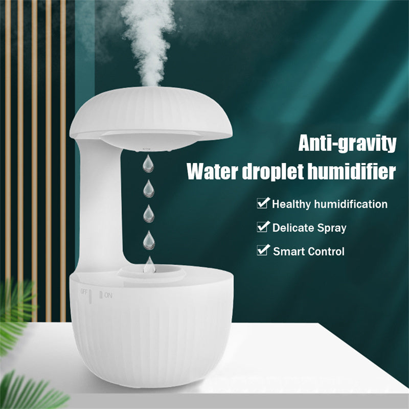 Umidificatore d'aria antigravità, umidificatore controcorrente silenzioso, gocce d'acqua levitanti, nebulizzatore per nebbia fredda, allevia la fatica