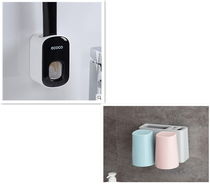 Porta dentifricio automatico da parete, set di accessori per il bagno, dispenser