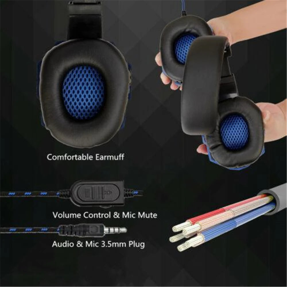 Cuffie da gioco cablate per PS4/PS5/Xbox/Smartphone/PC, cuffie da gioco regolabili a 120° con microfono con cancellazione del rumore