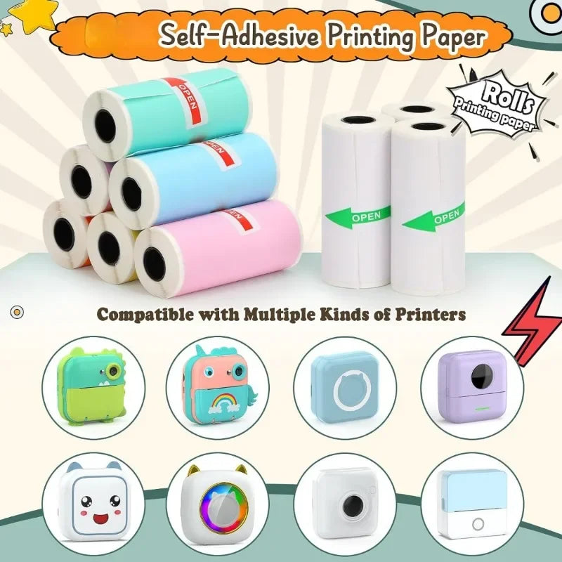 Mini Printer rotoli carta adesivi