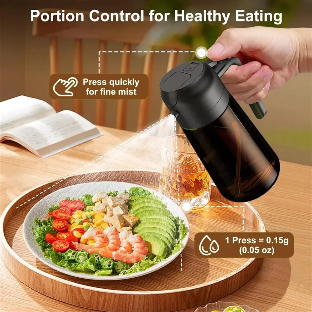2-in-1 Glass Oil Dispenser & Sprayer