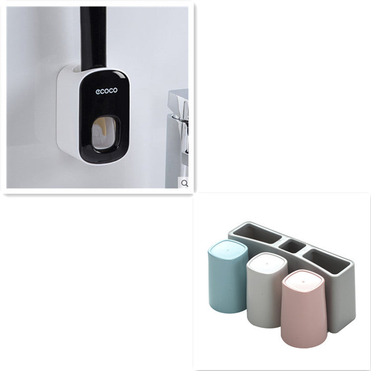 Porta dentifricio automatico da parete, set di accessori per il bagno, dispenser