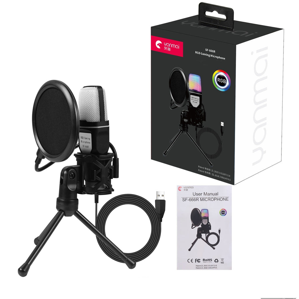 Microfono da tavolo per computer a condensazione RGB Esports edition
